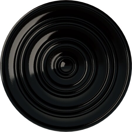 Ekena Millwork Classic Ceiling Medallion (Fits Canopies up to 4 1/8"), Hand-Painted Black Pearl, 13 1/4"OD x 1/2"P CM13CLBPS